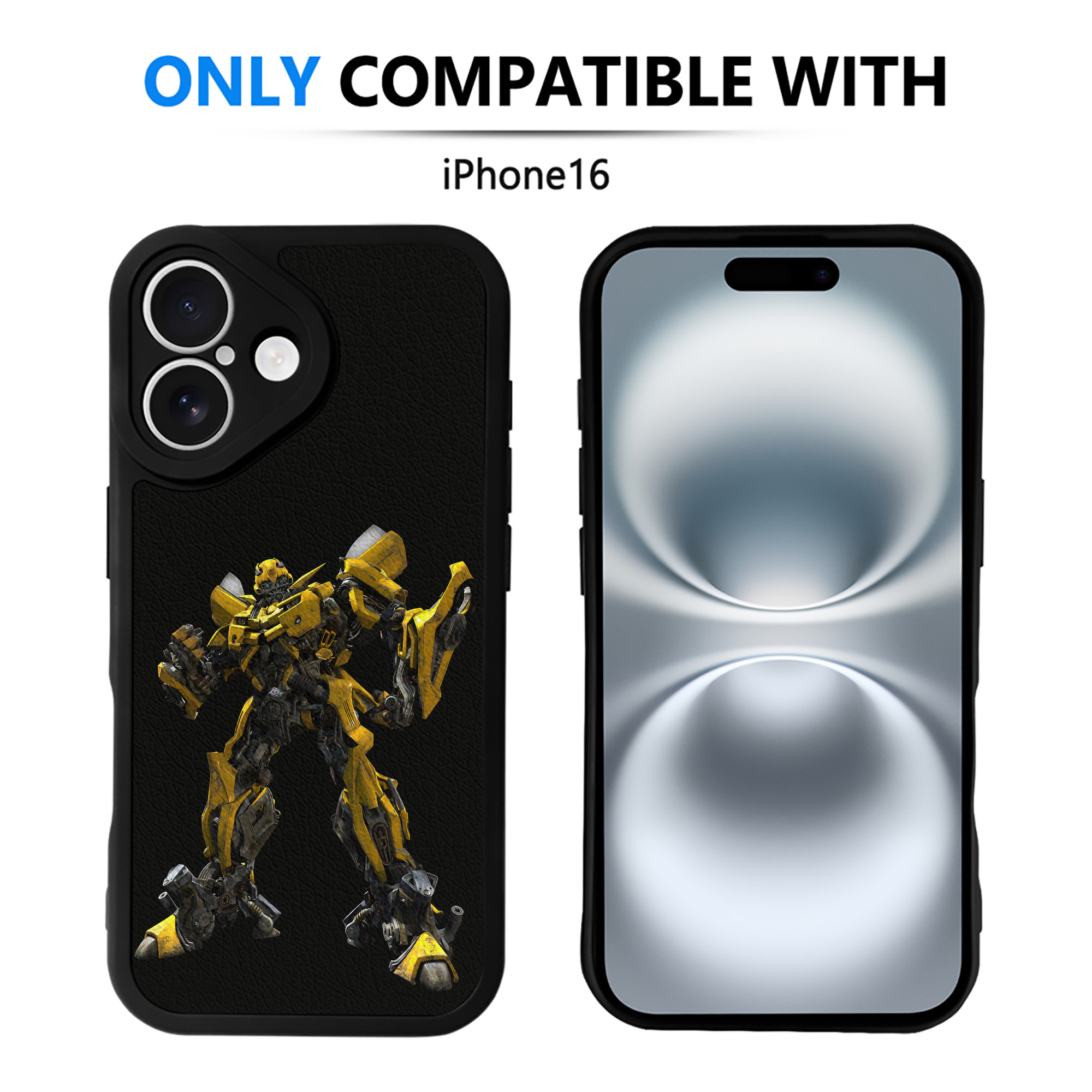 （画像用） Transformers トランスフォーマー 【iPhone 16シリーズ対応】シリコンスマホケース（レザー調） 材質：シリコン